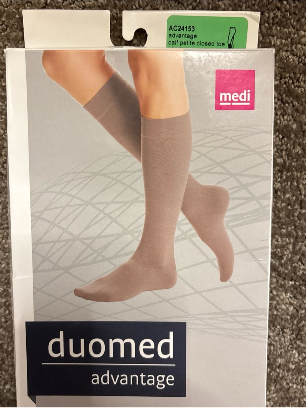 Duomed Advantage 20-30 mmHg Compression Socks - black large petite closed toe
